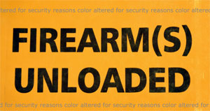 Firearm Unloaded Sticker