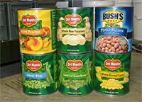 Canned fruits and vegetables